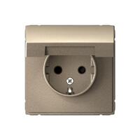 Розетка ArtGallery 16А IP20 с заземл. защ. шторки с крышкой механизм шампань SE GAL000546 - УПС инжиниринг