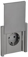 Розетка СП FORTE&PIANO16А IP44 FP519 с заземл. защ. шторки с крышкой безвинт. крепл. сталь IEK FP-R16-16-1-44-K46 - УПС инжиниринг
