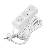 Удлинитель 3х5м без заземл. 10А IP20 2.2кВт ПВС 2х0.75 бел. DOMTOK 2372 - УПС инжиниринг