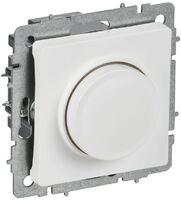 Светорегулятор поворотно-нажимной СП BRITE СС10-1-0-БрАБ 600Вт механизм арктич. бел. IEK BR-D20-0600-K91 - УПС инжиниринг