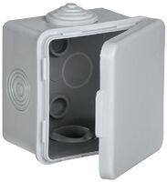 Коробка распаячная КМ ОП 65х65х50мм IP54 откидная крышка 4 гермоввода (7035) GENERICA UKO31-065-065-050-K03-54 - УПС инжиниринг