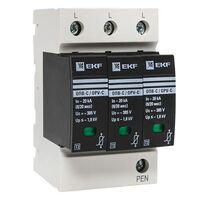 Ограничитель перенапряжения имп. ОПВ-C/3P 20кА 400В EKF opv-c3 - УПС инжиниринг