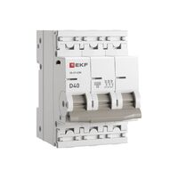 Выключатель автоматический 3п D 40А 4.5кА ВА 47-63N PROxima EKF M634340D - УПС инжиниринг