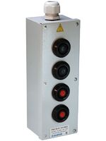 Пост управления ПКУ-15-21.141-54У2 (2хКЕ081/2(1з+1р) черн. + 2хКЕ081/2(1з+1р) красн.+ PG-21) Электротехник ET008530 - УПС инжиниринг