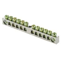 Шина PEN "ноль-земля" 6х9 12 отверст. цинк крепеж по центру PROxima EKF sn1-63-12 - УПС инжиниринг