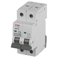 Выключатель автоматический 2п C 16А 4.5кА ВА47-63 PRO ЭРА Б0059422 - УПС инжиниринг