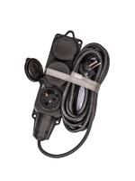 Удлинитель на каучуковой колодке 3х5м 16А IP44 250В 4кВт каучук КГ 3х2.5 черн. УХз16 Россия КОСМОС YKsm5m-3g(16A)KG-B - УПС инжиниринг