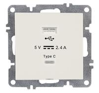 Розетка LAVIN/KAREN USB + TYPE-C механизм бел. ARVIA 50 01 1000 304 - УПС инжиниринг