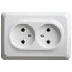 Розетка угловая 2-м ОП Этюд 16А IP20 без заземл. без защ. шторок бел. SE PA16-105B - УПС инжиниринг