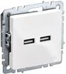 Розетка BRITE USB A+A 3.1А РЮ10-1-БрБ механизм бел. IEK BR-U21-D31-K01 - УПС инжиниринг
