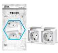 Розетка 2-м ОП Dita 16А IP54 250В с заземл. с прозр. крышкой бел.TOKOV ELECTRIC TKL-DT-R2Z-C01T-IP54 - УПС инжиниринг