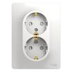 Розетка 2-м СП Glossa 16А IP20 с заземл. защ. шторки в сборе бел. SE GSL000126 - УПС инжиниринг