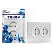 Розетка 2-м СП Pixel 16А IP20 без заземл. в сборе бел. TOKOV ELECTRIC TKE-PX-R2F-C01 - УПС инжиниринг