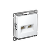Розетка компьютерная 2-м AtlasDesign RJ45 кат.6A механизм бел. SE ATN000188 - УПС инжиниринг