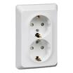 Розетка 2-м СП Этюд 16А IP20 250В с заземл. защ. шторки бел. SE PC16-108B - УПС инжиниринг