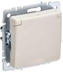 Розетка BRITE РСбш10-3-44-БрКр 16А IP44 с заземл. защ. шторки с крышкой механизм беж. IEK BR-R16-16-44-K10 - УПС инжиниринг
