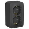 Розетка 2-м ОП Blanca 16А IP20 250В с заземл. без защ. шторок антрацит SE BLNRA010206 - УПС инжиниринг