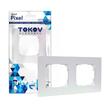 Рамка 2-м Pixel универс. перламутр. TOKOV ELECTRIC TKE-PX-RM2-C04 - УПС инжиниринг
