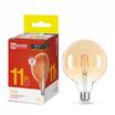 Лампа светодиодная LED-GL-125-deco gold 11Вт шар золотая 3000К тепл. бел. E27 1160лм 230В IN HOME 4690612036489 - УПС инжиниринг