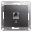 Розетка компьютерная 1-м Glossa RJ45 кат.5E механизм графит SE GSL001381K - УПС инжиниринг