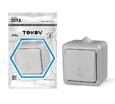 Кнопка звонка ОП Dita IP54 10А 250В сер. TOKOV ELECTRIC TKL-DT-DB-C06-IP54 - УПС инжиниринг