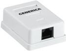 Розетка компьютерная 1-м ОП RJ45 кат.5E UTP GENERICA CS2-1C5EU-12-G - УПС инжиниринг