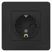 Розетка 1-м СП Blanca 16А IP20 250В с заземл. защ. шторки антрацит SE BLNRS001116 - УПС инжиниринг