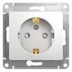 Розетка 1-м СП Glossa 16А IP20 с заземл. защ. шторки механизм бел. SE GSL000145 - УПС инжиниринг
