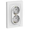 Розетка 2-м СП AtlasDesign 16А IP20 с заземл. в сборе бел. SE ATN000124 - УПС инжиниринг