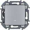 Выключатель 1-кл. Inspiria 10А IP20 250В 10AX с подсветкой/индикацией механизм алюм. Leg 673612 - УПС инжиниринг