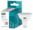 Лампа светодиодная Eco 7Вт MR16 софит 4000К нейтр. бел. GU5.3 630лм 230-240В IEK LLE-MR16-7-230-40-GU5 - УПС инжиниринг