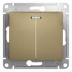 Выключатель 2-кл. СП Glossa 10А IP20 (сх. 5а) 10AX с подсветкой механизм титан SE GSL000453 - УПС инжиниринг