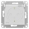 Розетка 1-м СП AtlasDesign Aqua 16А IP44 с заземл. защ. шторки с крышкой механизм бел. SE ATN440146 - УПС инжиниринг