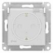 Розетка 1-м СП AtlasDesign Aqua 16А IP44 с заземл. защ. шторки с крышкой механизм бел. SE ATN440146 - УПС инжиниринг