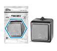 Кнопка звонка ОП Dita IP54 10А 250В карбон TOKOV ELECTRIC TKL-DT-DB-C14-IP54 - УПС инжиниринг