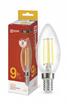 Лампа светодиодная LED-СВЕЧА-deco 9Вт свеча прозрачная 3000К тепл. бел. E14 1040лм 230В IN HOME 4690612026183 - УПС инжиниринг