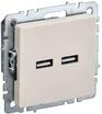Розетка BRITE USB A+A 3.1А РЮ10-1-БрКр механизм беж. IEK BR-U21-D31-K10 - УПС инжиниринг