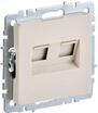 Розетка компьютерная двойн. СП RJ45 кат.5E BRITE РК10-2-БрКр механизм беж. IEK BR-K20-1-K10 - УПС инжиниринг