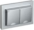 Розетка 2-м СП BRITE РСбш12-3-44-БрА 16А в сборе IP44 с крышкой алюм. IEK BR-R26-16-44-K47-F - УПС инжиниринг