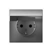 Розетка ArtGallery 16А IP20 с заземл. защ. шторки с крышкой механизм сталь SE GAL000946 - УПС инжиниринг