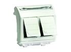 Розетка компьютерная 2-м СП 2мод. Brava RJ45 кат.5E бел. DKC 76656B - УПС инжиниринг