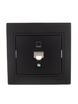 Розетка компьютерная 1-м СП Mira RJ45 черн. бархат LEZARD 701-4242-139 - УПС инжиниринг