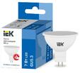 Лампа светодиодная ECO MR16 софит 7Вт 230В 6500К GU5.3 IEK LLE-MR16-7-230-65-GU5 - УПС инжиниринг