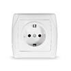 Розетка 1-м СП Маргарита 16А IP20 с заземл. бел. UNIVersal М0028 - УПС инжиниринг