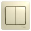 Выключатель 2-кл. СП Glossa 10А IP20 (сх. 5) 10AX в сборе беж. SE GSL000252 - УПС инжиниринг