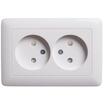 Розетка 2-м СП Хит 16А IP20 без заземл. защ. шторки бел. SE RS16-230-B - УПС инжиниринг