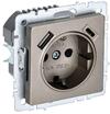 Розетка BRITE РЮш11-1-БрШ 16А с USB A+C 18Вт с заземл. защ. шторки механизм шампань IEK BR-R14-16-U22-018-K37 - УПС инжиниринг