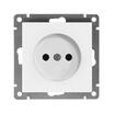 Розетка 1-м СП Афина 16А IP20 без заземл. механизм бел. Universal A0022 - УПС инжиниринг