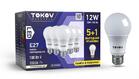Набор ПРОМО лампа светодиодная 12Вт А60 3000К Е27 176-264В (Promo 5+1 шт) TOKOV ELECTRIC Promo-A60-E27-12-3K - УПС инжиниринг