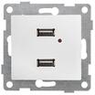 Розетка USB 2-м СП Bravo механизм бел. GUSI С10USB2-001 - УПС инжиниринг